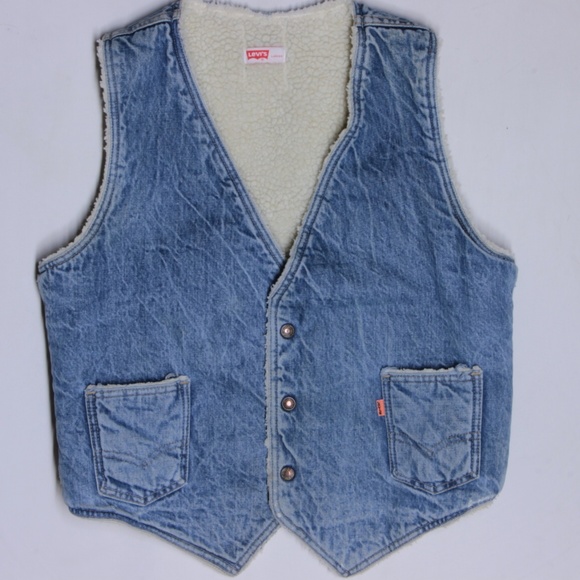 Levi's Jackets & Blazers - Vintage Levis Sherpa Fleece Lined Denim Jean Vest